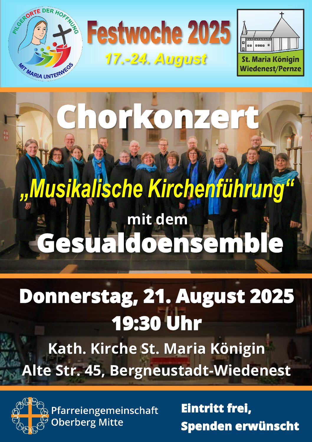 Chorkonzert mit dem Gesualdoensemble