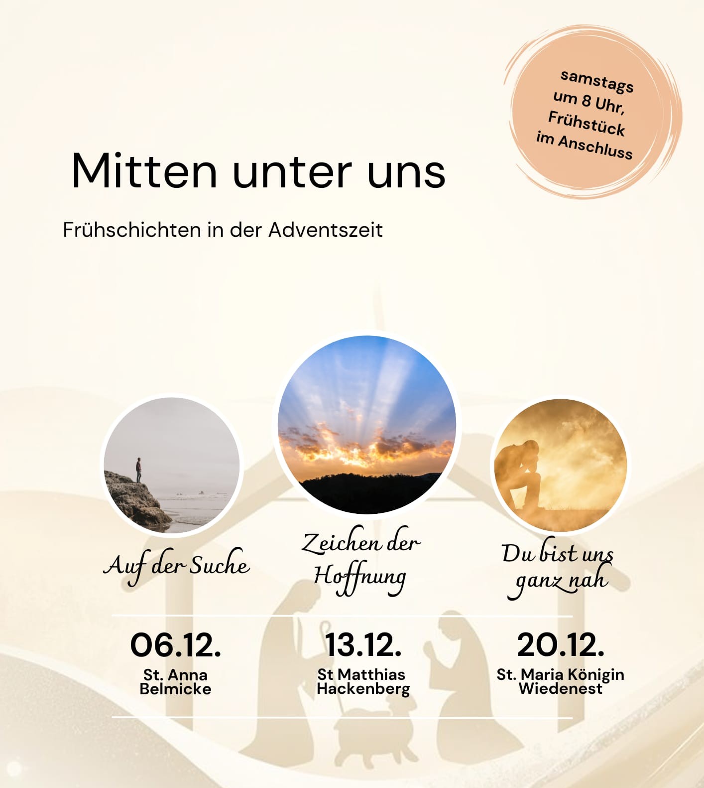 Frühschichten in der Adventszeit